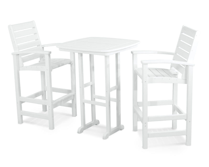 POLYWOOD Signature 3-Piece Bar Set in White