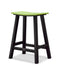 POLYWOOD® Contempo 24" Saddle Counter Stool in Black / Lime