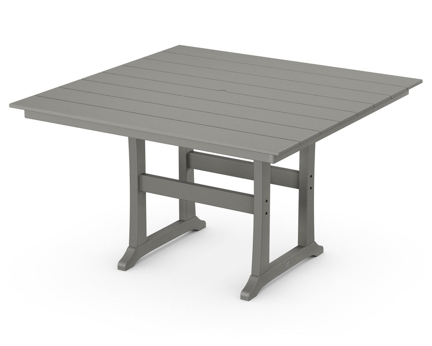 POLYWOOD Farmhouse Trestle 59" Counter Table in Slate Grey