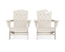 POLYWOOD Wave 2-Piece Adirondack Chair Set with The Crest Chair in Sand