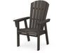 POLYWOOD Nautical Curveback Adirondack Dining Chair in Vintage Coffee