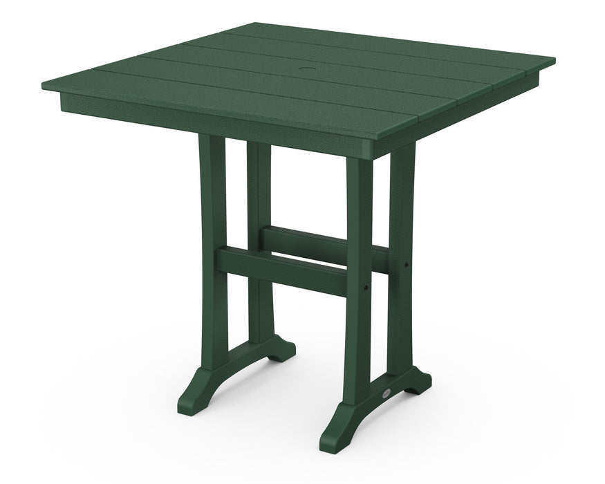 POLYWOOD Farmhouse Trestle 37" Counter Table in Green