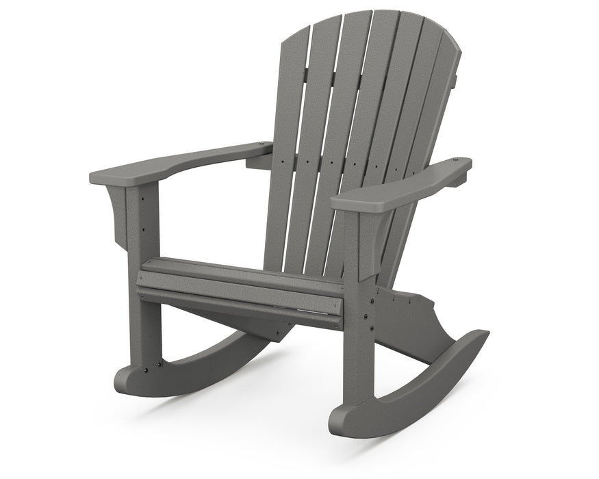 POLYWOOD Seashell Rocking Chair in Slate Grey