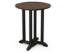 POLYWOOD® Contempo 24" Round Dining Table in Black / Mahogany