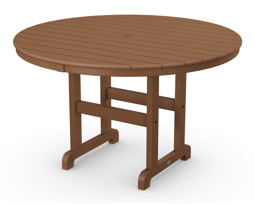 POLYWOOD Round 48" Dining Table in Teak