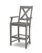 POLYWOOD Braxton Bar Arm Chair in Slate Grey