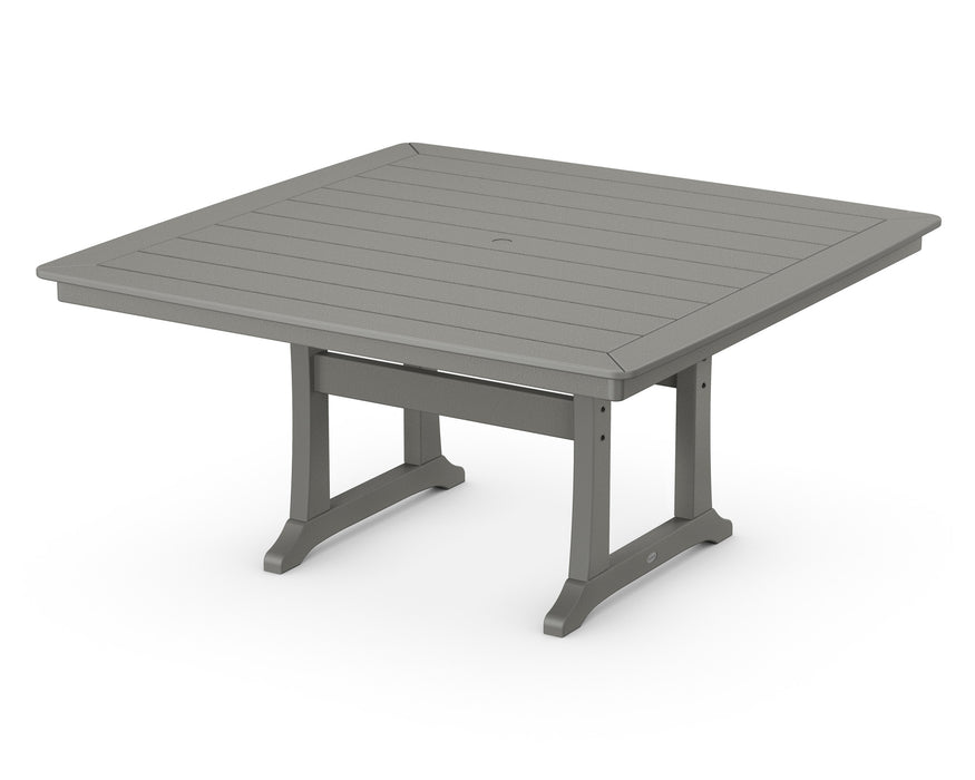 POLYWOOD Nautical Trestle 59" Dining Table in Slate Grey