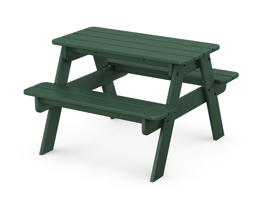 POLYWOOD Kids Outdoor Picnic Table in Green
