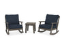 POLYWOOD Braxton 3-Piece Deep Seating Rocker Set in Sand with Cast Sage fabric
