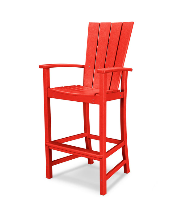 POLYWOOD Quattro Adirondack Bar Chair in Sunset Red