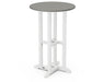 POLYWOOD® Contempo 24" Round Counter Table in White / Grey