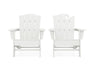 POLYWOOD Wave 2-Piece Adirondack Chair Set with The Crest Chair in Vintage White