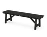 POLYWOOD Rustic Farmhouse 60" Backless Bench in Black