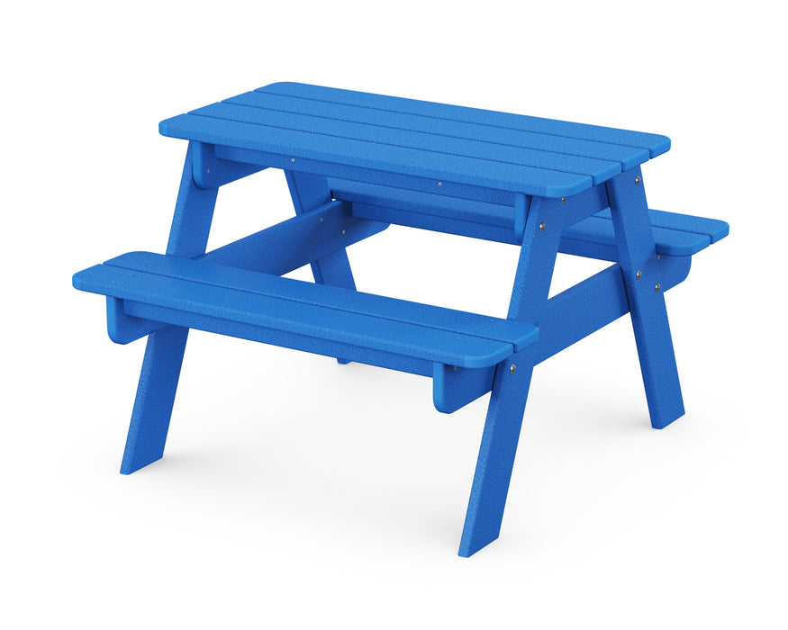 POLYWOOD Kids Outdoor Picnic Table in Pacific Blue