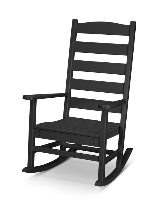 POLYWOOD Shaker Porch Rocking Chair in Black