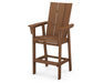 POLYWOOD® Modern Curveback Adirondack Bar Chair in Teak