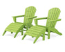 POLYWOOD South Beach 4-Piece Adirondack Set in Lime
