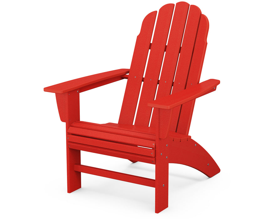 POLYWOOD Vineyard Curveback Adirondack Chair in Sunset Red