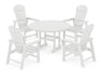 POLYWOOD South Beach 5-Piece Dining Set in White