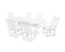 POLYWOOD Vineyard 7-Piece Farmhouse Trestle Dining Set in White