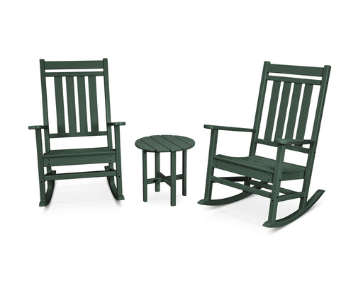 POLYWOOD Estate 3-Piece Rocking Chair Set in Green