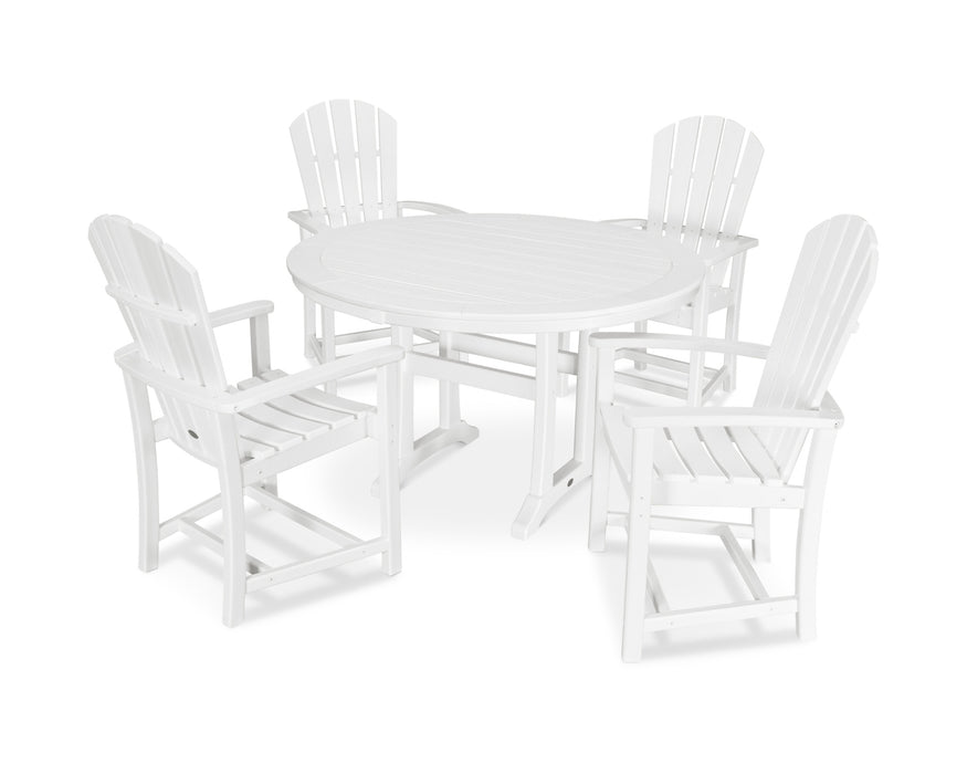 POLYWOOD 5 Piece Palm Coast Dining Set in White