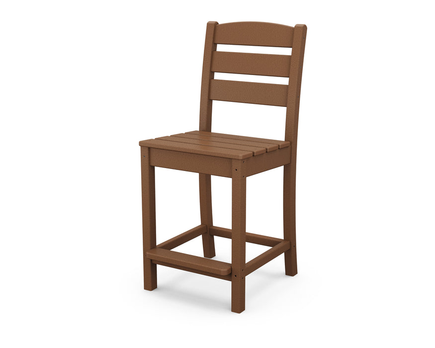 POLYWOOD Lakeside Counter Side Chair in Teak