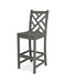 POLYWOOD Chippendale Bar Side Chair in Slate Grey