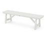 POLYWOOD Rustic Farmhouse 60" Backless Bench in Vintage White