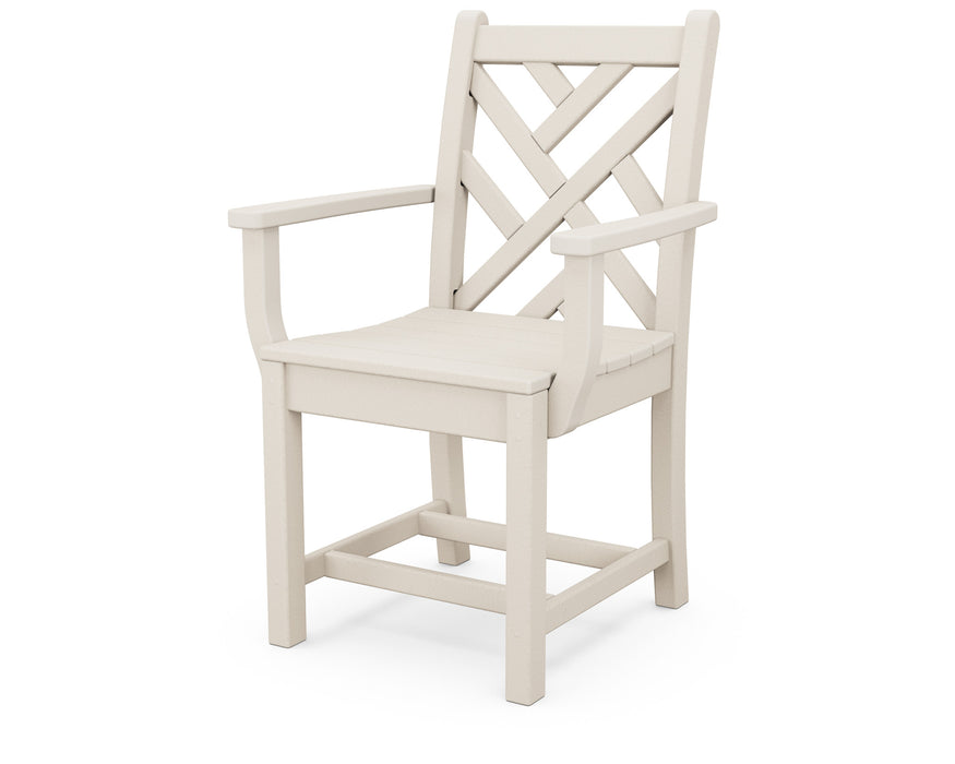 POLYWOOD Chippendale Dining Arm Chair in Sand