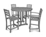 POLYWOOD La Casa 5-Piece Counter Dining Set in Slate Grey