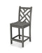 POLYWOOD Chippendale Counter Side Chair in Slate Grey