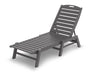 POLYWOOD Nautical Chaise in Slate Grey
