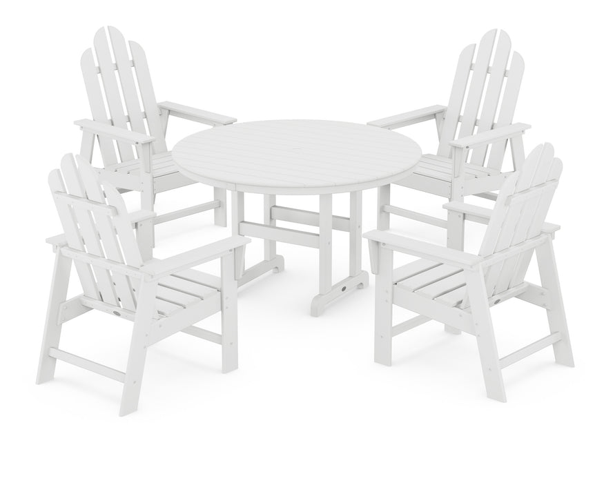 POLYWOOD Long Island 5-Piece Dining Set in White