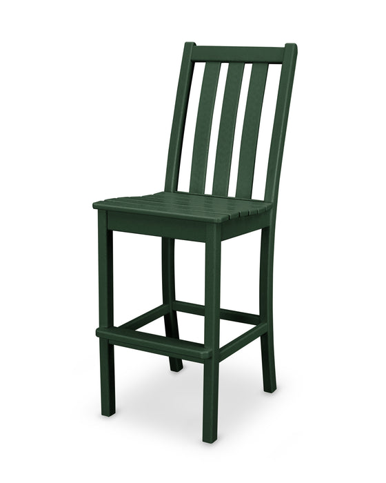 POLYWOOD Vineyard Bar Side Chair in Green