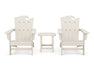 POLYWOOD Wave 3-Piece Adirondack Set with The Ocean Chair in Sand