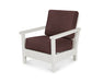 POLYWOOD Harbour Deep Seating Chair in Vintage Coffee with Ash Charcoal fabric