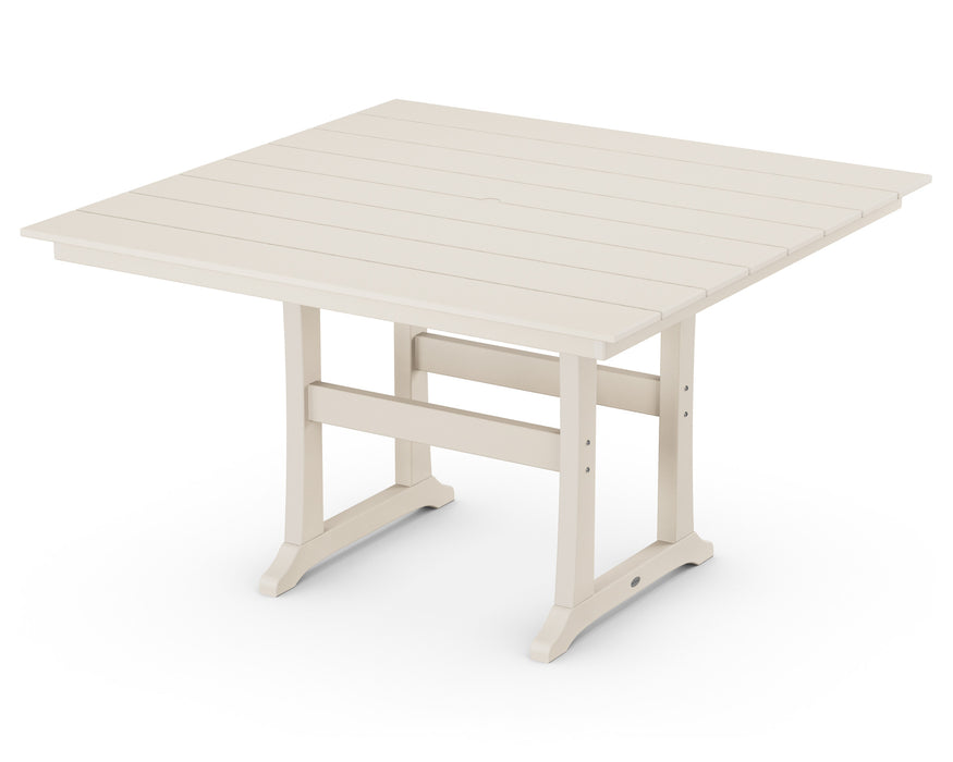 POLYWOOD Farmhouse Trestle 59" Counter Table in Sand