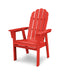 POLYWOOD Vineyard Curveback Adirondack Dining Chair in Sunset Red