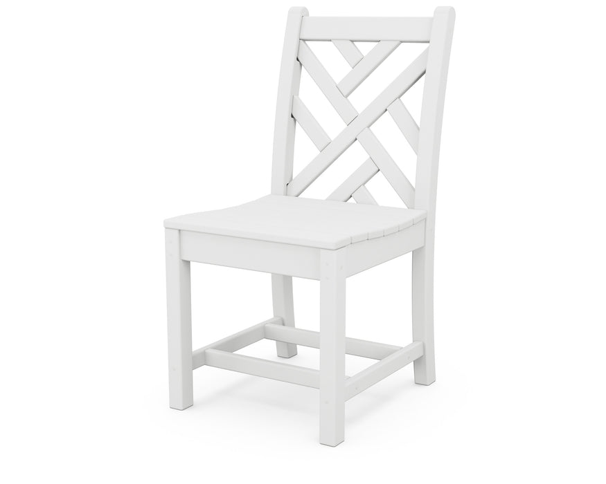 POLYWOOD Chippendale Dining Side Chair in White