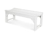 POLYWOOD Traditional Garden 48" Backless Bench in White