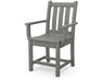 POLYWOOD Traditional Garden Dining Arm Chair in Slate Grey