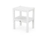POLYWOOD Two Shelf Side Table in White
