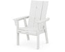 POLYWOOD Modern Curveback Adirondack Dining Chair in White