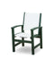 POLYWOOD Coastal Dining Chair in Green with White fabric