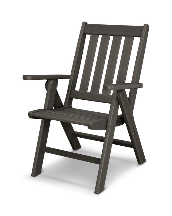 POLYWOOD Vineyard Folding Dining Chair in Vintage Coffee