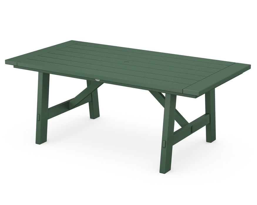 POLYWOOD Rustic Farmhouse 39" x 75" Dining Table in Green
