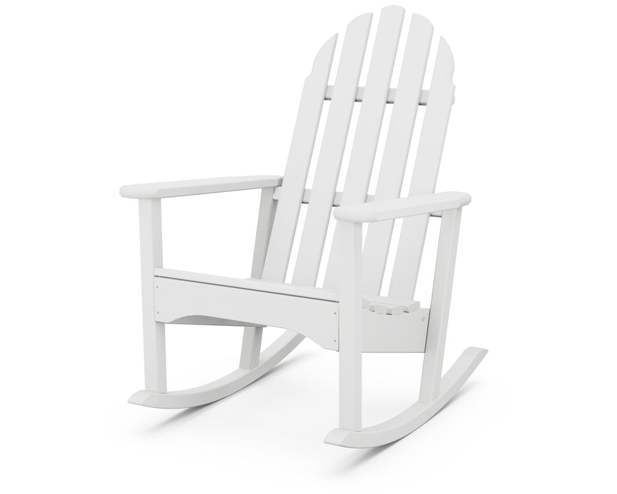 POLYWOOD Classic Adirondack Rocking Chair in White