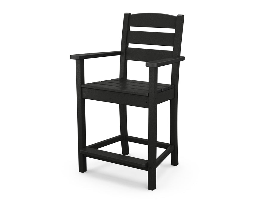 POLYWOOD Lakeside Counter Arm Chair in Black