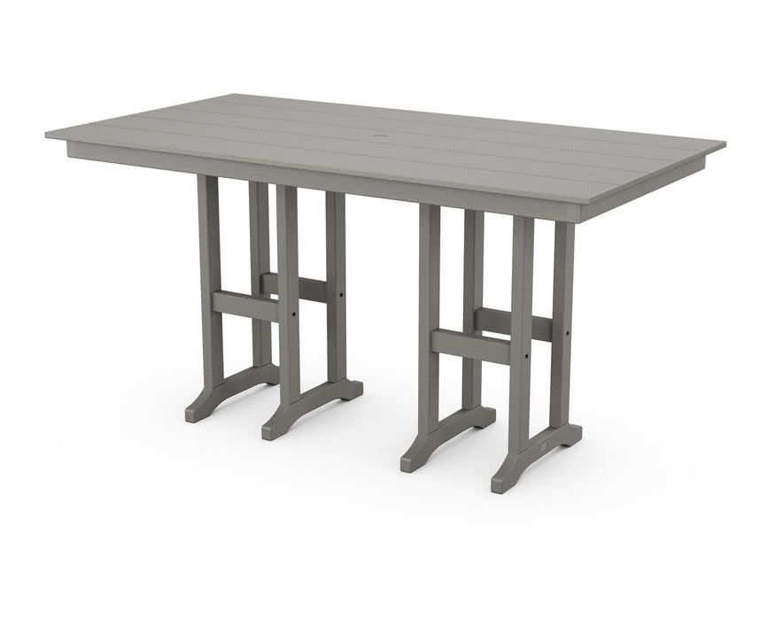 POLYWOOD Farmhouse 37" x 72" Counter Table in Slate Grey